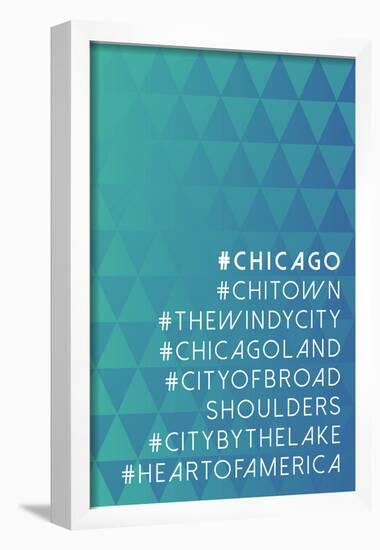 Hashtag City Chicago-null-Framed Poster