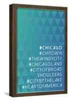 Hashtag City Chicago-null-Framed Poster