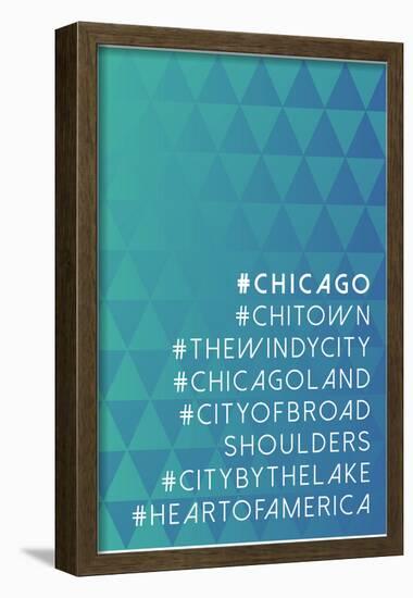 Hashtag City Chicago-null-Framed Poster