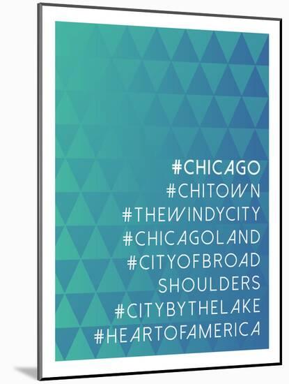 Hashtag City Chicago-null-Mounted Poster