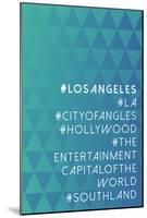 Hashtag City Los Angeles-null-Mounted Poster