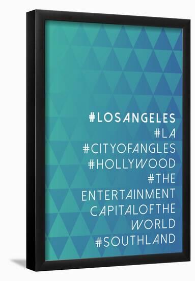 Hashtag City Los Angeles-null-Framed Poster