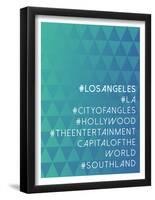 Hashtag City Los Angeles-null-Framed Poster