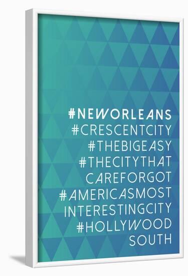 Hashtag City New Orleans-null-Framed Poster