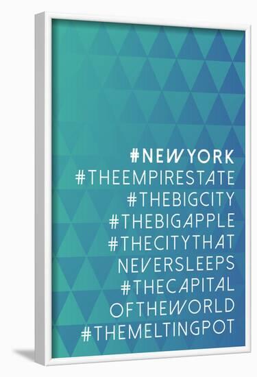 Hashtag City New York-null-Framed Poster