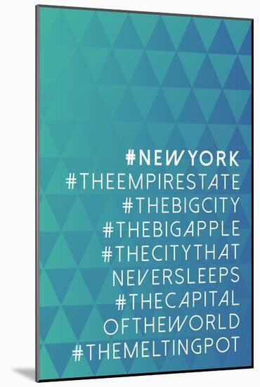Hashtag City New York-null-Mounted Poster