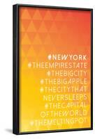 Hashtag City New York-null-Framed Poster