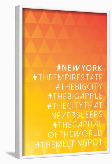 Hashtag City New York-null-Framed Poster