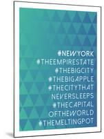 Hashtag City New York-null-Mounted Poster