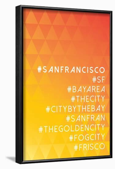 Hashtag City San Francisco-null-Framed Poster