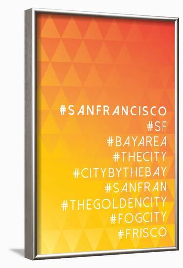 Hashtag City San Francisco-null-Framed Poster