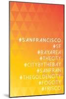 Hashtag City San Francisco-null-Mounted Poster