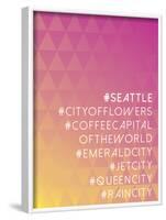 Hashtag City Seattle-null-Framed Poster