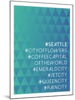 Hashtag City Seattle-null-Mounted Poster