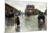 Hassam: Rainy Boston, 1885-Childe Hassam-Mounted Giclee Print