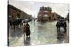 Hassam: Rainy Boston, 1885-Childe Hassam-Stretched Canvas