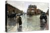 Hassam: Rainy Boston, 1885-Childe Hassam-Stretched Canvas