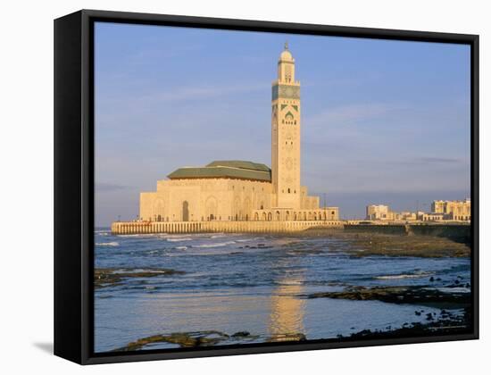 Hassan II Mosque, Casablanca, Morocco, North Africa, Africa-Bruno Morandi-Framed Stretched Canvas