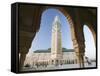 Hassan II Mosque, Casablanca, Morocco-Walter Bibikow-Framed Stretched Canvas
