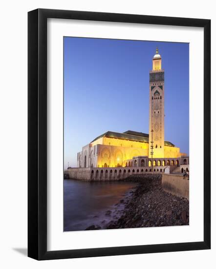 Hassan Ii Mosque in Casablanca, the Third Largest in World after Those at Mecca and Medina, Morocco-Julian Love-Framed Photographic Print