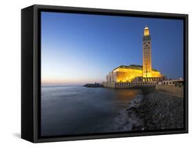 Hassan Ii Mosque in Casablanca, the Third Largest in World after Those at Mecca and Medina, Morocco-Julian Love-Framed Stretched Canvas