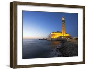 Hassan Ii Mosque in Casablanca, the Third Largest in World after Those at Mecca and Medina, Morocco-Julian Love-Framed Photographic Print