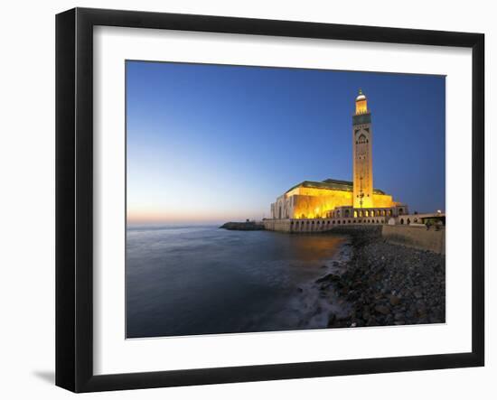 Hassan Ii Mosque in Casablanca, the Third Largest in World after Those at Mecca and Medina, Morocco-Julian Love-Framed Photographic Print