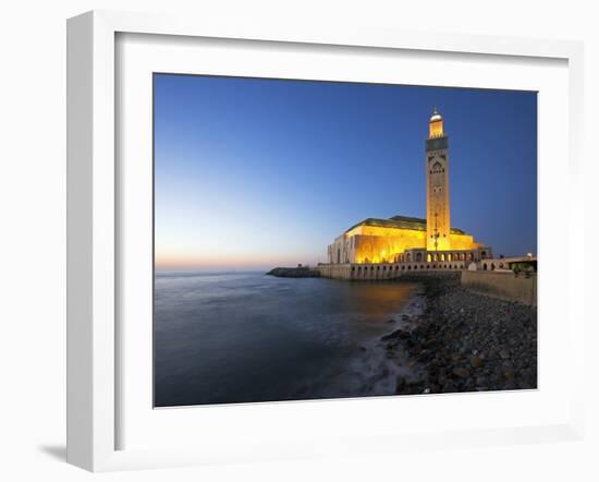 Hassan Ii Mosque in Casablanca, the Third Largest in World after Those at Mecca and Medina, Morocco-Julian Love-Framed Photographic Print