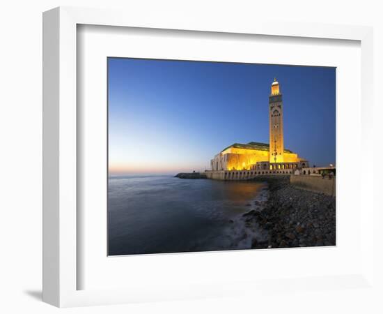 Hassan Ii Mosque in Casablanca, the Third Largest in World after Those at Mecca and Medina, Morocco-Julian Love-Framed Photographic Print