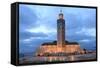 Hassan Ii Mosque in Casablanca-p.lange-Framed Stretched Canvas