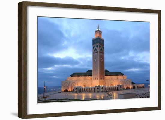 Hassan Ii Mosque in Casablanca-p.lange-Framed Photographic Print