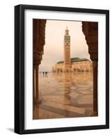 Hassan II Mosque Through Archway, Casablanca, Morocco, North Africa, Africa-Vincenzo Lombardo-Framed Photographic Print