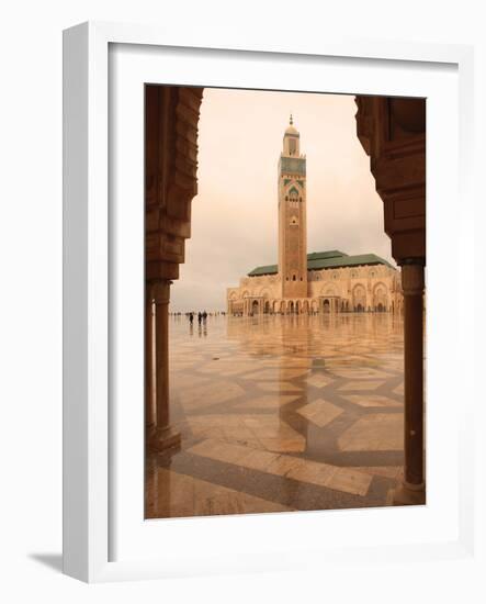 Hassan II Mosque Through Archway, Casablanca, Morocco, North Africa, Africa-Vincenzo Lombardo-Framed Photographic Print