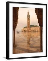 Hassan II Mosque Through Archway, Casablanca, Morocco, North Africa, Africa-Vincenzo Lombardo-Framed Photographic Print