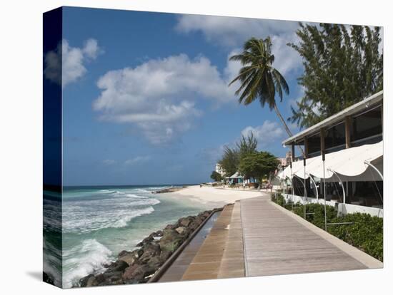 Hastings Beach Boardwalk, Barbados, Windward Islands, West Indies, Caribbean, Central America-Michael DeFreitas-Stretched Canvas