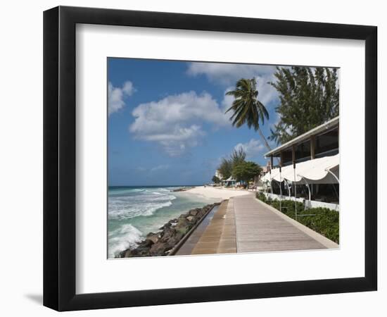 Hastings Beach Boardwalk, Barbados, Windward Islands, West Indies, Caribbean, Central America-Michael DeFreitas-Framed Photographic Print