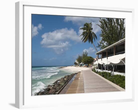 Hastings Beach Boardwalk, Barbados, Windward Islands, West Indies, Caribbean, Central America-Michael DeFreitas-Framed Photographic Print