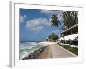 Hastings Beach Boardwalk, Barbados, Windward Islands, West Indies, Caribbean, Central America-Michael DeFreitas-Framed Photographic Print