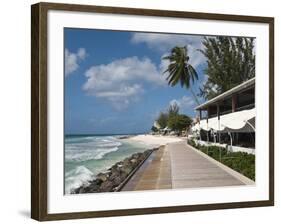 Hastings Beach Boardwalk, Barbados, Windward Islands, West Indies, Caribbean, Central America-Michael DeFreitas-Framed Photographic Print