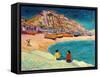 Hastings: Beach Scene-Robert Tyndall-Framed Stretched Canvas