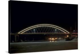 Hastings Bridge Illuminated at Night-jrferrermn-Stretched Canvas