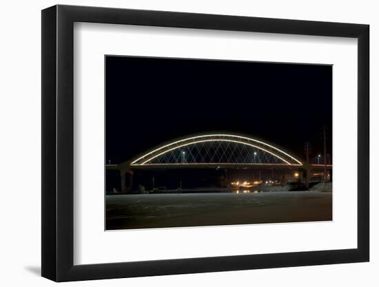 Hastings Bridge Illuminated at Night-jrferrermn-Framed Photographic Print