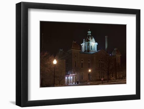 Hastings City Hall at Night-jrferrermn-Framed Photographic Print