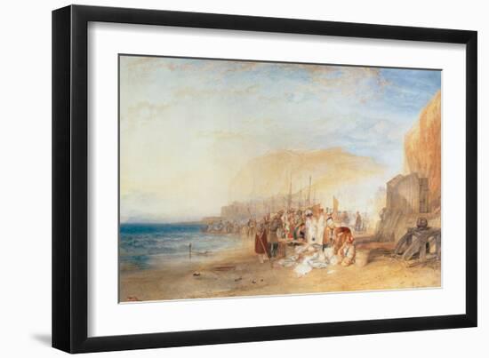 Hastings: Fish Market on the Sands, Early Morning, 1824-J M W Turner-Framed Giclee Print