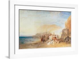 Hastings: Fish Market on the Sands, Early Morning, 1824-J M W Turner-Framed Giclee Print