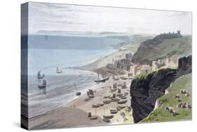 'Hastings, from the East Cliff', 1823-William Daniell-Stretched Canvas