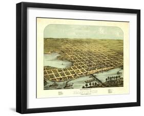 Hastings, Minnesota - Panoramic Map-Lantern Press-Framed Art Print