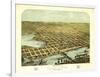 Hastings, Minnesota - Panoramic Map-Lantern Press-Framed Art Print