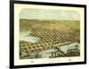 Hastings, Minnesota - Panoramic Map-Lantern Press-Framed Art Print