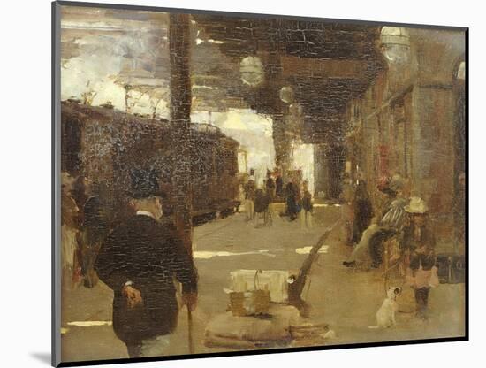 Hastings Railway Station, circa 1890-Walter Osborne-Mounted Giclee Print